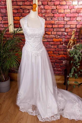 Brautkleid weiß tüll spitze - brautkleid,