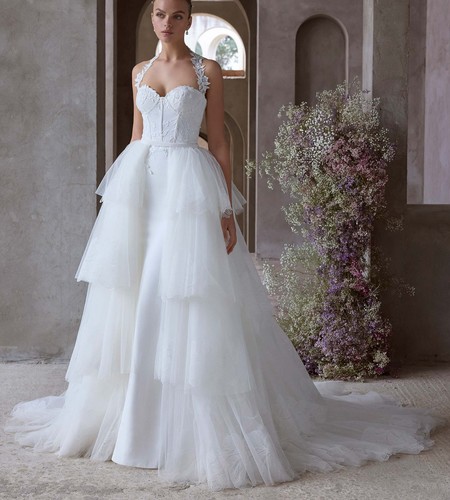 Crepe wedding dress - crepe,